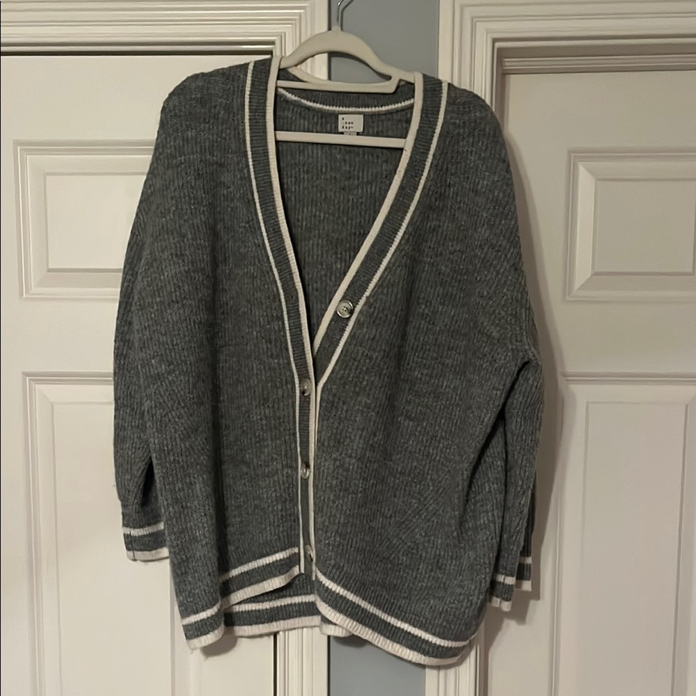a new day Gray Knit Cardigan Sweater